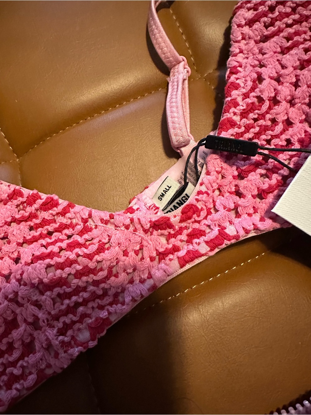 Triangl MAIA - ALINA Pink Crochet Bikini - Picture 2 of 4